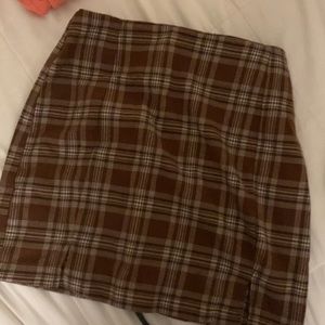 Plaid Brown flannel skirt